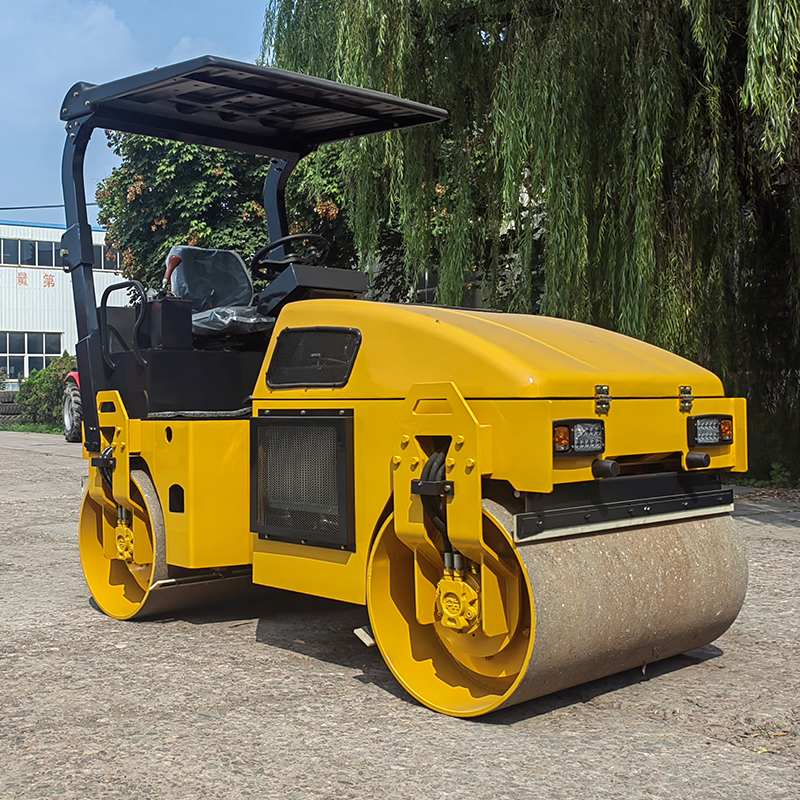 3 Ton Double Drum Road Roller Fully Hydraulic Dual Drive Vibratory Compactor With 35% Climbing Capacity